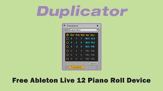 Duplicator  Free Ableton Live 12 Piano Roll Device [upl. by Orit738]