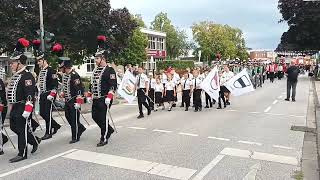 Schützenfest Morken Harff 2024 Aufmarsch zum Zapfenstreich [upl. by Drawoh]