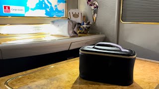 Whats inside the First Class amenities kit from the Emirates Airline [upl. by Joashus]