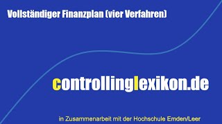 Vollständiger Finanzplan vier Verfahren [upl. by Coleman]