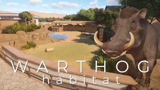 WARTHOG HABITAT amp Updates Planet Zoo Speed Build Contemporary African Sandbox Zoo Anami Zoo [upl. by Elehcim]