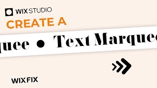 The New Text Marquee Element in Wix Studio  Wix Fix [upl. by Julius656]