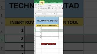 How to Insert Rows with the Ribbon Tool  Adding Rows Using the Ribbon Tool data excel [upl. by Terrag]