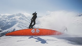 Snowboarders playing the game at the ACE Snowpark in the SkiArena AndermattSedrun 20167 [upl. by Pachton]