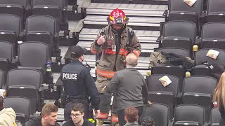 Speaker Catches Fire During RaptorsPacers Game 😳 [upl. by Damal220]