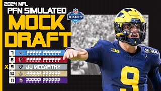 Reacting To Updated Fully Simulated PFN Mock Draft 30  RAIDERS TRADE UP FOR JJ MCCARTHY [upl. by Booth206]