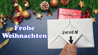 Umschlag Basteln für Weihnachten  So falten Sie einen Papierumschlag für Weihnachtsgrüße [upl. by Nniuq]