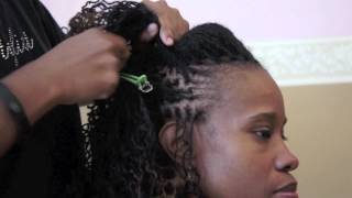 Sisterlocks tutorial Cascading pump hairstyle [upl. by Maiocco191]