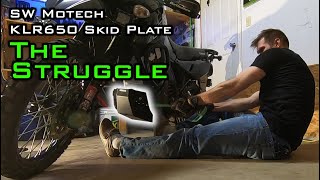 SW Motech skid Plate KLR 650 Install  WATCH BEFORE YOU BUY  Island ADV [upl. by Ifok475]