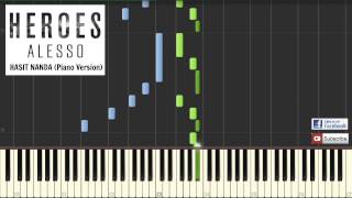 Alesso  HEROES Piano Tutorial  SHEETS [upl. by Isaacs]