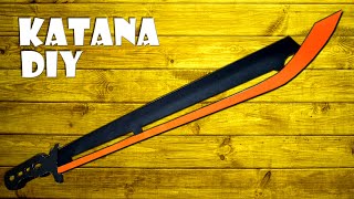 Katana Schwert selber machen Spielzeug aus Papier basteln  cyberpunk 2077 katana DIY craft 4K [upl. by Nnawaj]