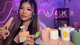 ASMR  Wooden Pampering🧴💄✂️ skincare makeup haircut layered sounds [upl. by Oremor681]