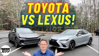 Battle 2023 Toyota Crown Platinum vs Lexus ES 300h [upl. by Lorrayne910]