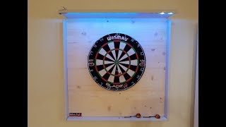 Profi Dartboard Scheibe und Surround selber bauen mit LED Beleuchtung  Winmau Dartboard unter 50€ [upl. by Loeb202]