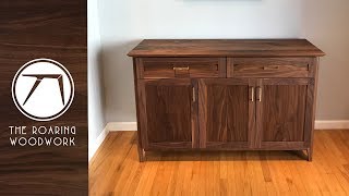 Making A Walnut Sideboard  Buffet Table  Woodworking [upl. by Endres]