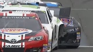 NASCAR Harraka Kennedy Crash Leaving Pit Road  Sonoma 2013 [upl. by Ced95]