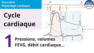 Physiologie cardiaque  Cycle cardiaque  explications sur les pressions les volumes etc [upl. by Lareena475]