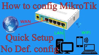 How to Configuration MikroTik router  Quick Setup  No Default Config [upl. by Cramer]