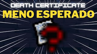 DEATH CERTIFICATE MENOS ESPERADO  Tainted Lost Streak  The Binding Of Isaac [upl. by Marina129]