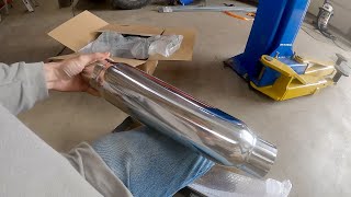 Vibrant 18quot Resonator Exhaust Install and Review [upl. by Shelton]