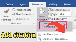 How to add Citations and References using Microsoft Word  Adding Citation and References by MS word [upl. by Yrebmik127]