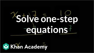 How to solve onestep equations  Linear equations  Algebra I  Khan Academy [upl. by Buckels113]