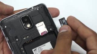 How to Insert SIM Card amp MicroSD Card in Samsung Galaxy Note 3 [upl. by Amoakuh]