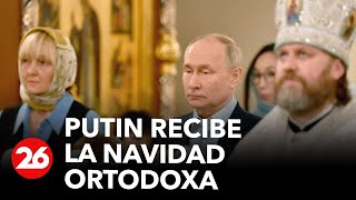 Putin recibe la Navidad ortodoxa en compañía de familiares de soldados caídos en Ucrania [upl. by Amehsat]