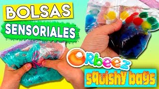 Bolsas SENSORIALES y cartuchera LÃQUIDA  SQUISHY Sensory Bags Orbeez Lava Lamp Glitter [upl. by Nibot462]