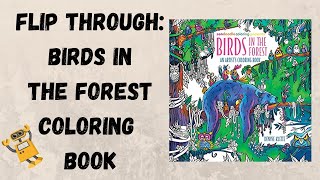 Birds in the Forest Coloring Book Flip Through  Illustrated by Denyse Klette [upl. by Dhar883]