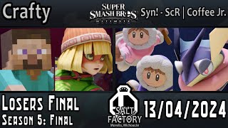 Salt Factory T5  Final  Losers Final  Crafty MinMinSteve vs CoffeeJr IceClimbersGreninja [upl. by Octavus345]