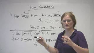 English Grammar  Tag Questions [upl. by Ayotahs]