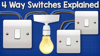 Four Way Switching Explained  How to wire 4 way intermediate light switch [upl. by Aicilaf]