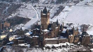 Duitsland winter vakantieland Cochem aan de Moezel  Moezelstreek  Moezeldal [upl. by Yenitsed]