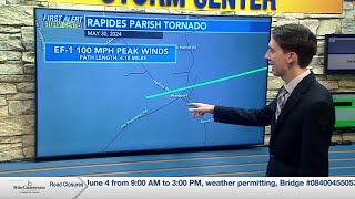 NWS confirms an EF1 tornado in Rapides Parish [upl. by Cheria]