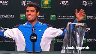 Carlos Alcaraz Press Conference After Winning Indian Wells in Spanish [upl. by Haseena94]