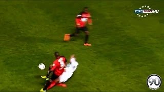 Lexpulsion de Lucas Rouabah  Tacle magnifique  Cannes vs Guingamp 02 Coupe de France [upl. by Keely956]