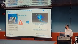 ASTROBEAT Coldwelding adhesion to repair spacecraft  Khalifa University seminar spacedebris [upl. by Lucia]