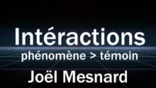 Interactions phénomène  témoins et le facteur Oz par Joël Mesnard [upl. by Anos]