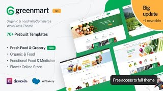 GreenMart – Organic amp Food WooCommerce WordPress Theme Free Download [upl. by Haldane298]