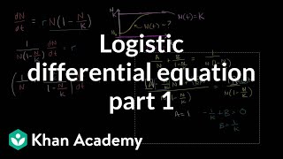 Solving the logistic differential equation part 1  Khan Academy [upl. by Jaylene237]