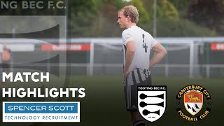 Match Highlights Tooting Bec v Canterbury City [upl. by Toiboid]