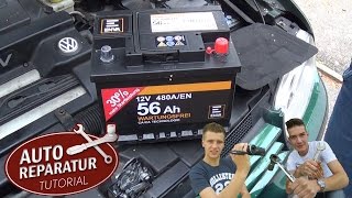 Batterie richtig wechseln   Autobatterie Wechsel  DIY Tutorial [upl. by Kenzi]