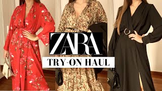 ZARA HAUL AUTUNNO 2021  TRY ON HAUL VESTITI LUNGHI  IDEE OUTFIT [upl. by Bencion]