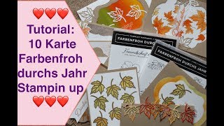 ❤️ Farbenfroh durchs Jahr Stampin up Produktvorstellung 10 Karten Beispiele Craftupdate [upl. by Sefton]