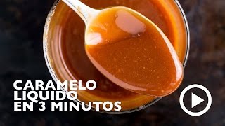 Receta de caramelo liquido en microondas  Divina Cocina [upl. by Aerbas]