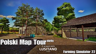 Lusitano Polski Map Tour 4K konsole Farming Simulator 22PS5 [upl. by Elleinnad469]