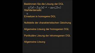 Lineare Differentialgleichung mit konstanten Koeffizienten 5 shorts mathe [upl. by Wanfried89]