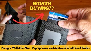 Kunlgro Wallet for Men  Pop Up Case Cash Slot and Credit Card Wallet  Worth Buying [upl. by Ojiram]