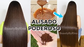 ALISADO JAPONÉS CASERO😱CABELLO LISO EN 1 APLICACIÓN  LISO SIN FRIZZ en CASA [upl. by Flanna338]